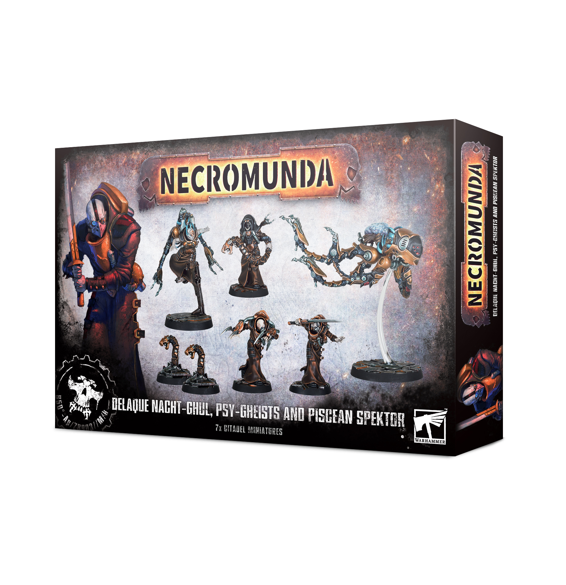 Necromunda 300-77 Delaque Nacht-Ghul, Psy-Gheists and Piscean Spektor