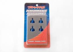 Traxxas 3767A Shock caps, aluminum (blue-anodized) (4) (fits all Ultra Shocks) 