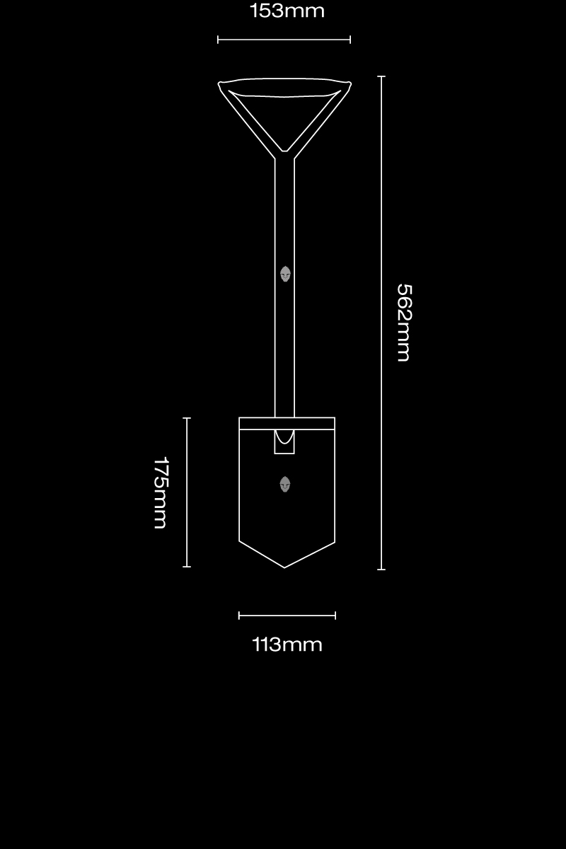 Black ADA Bigfoot – Black Grävspade (Mild Steel) - 2