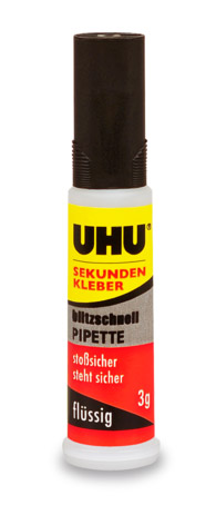 UHU Super Glue Pipette 3g Blister 840590