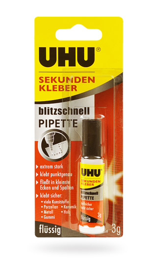 UHU Super Glue Pipette 3g Blister 840590 - 2