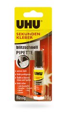 UHU Super Glue Pipette 3g Blister 840590