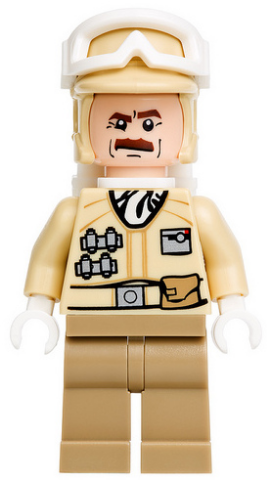 LEGO sw0425 Hoth Rebel Trooper Tan Uniform (Moustache)
