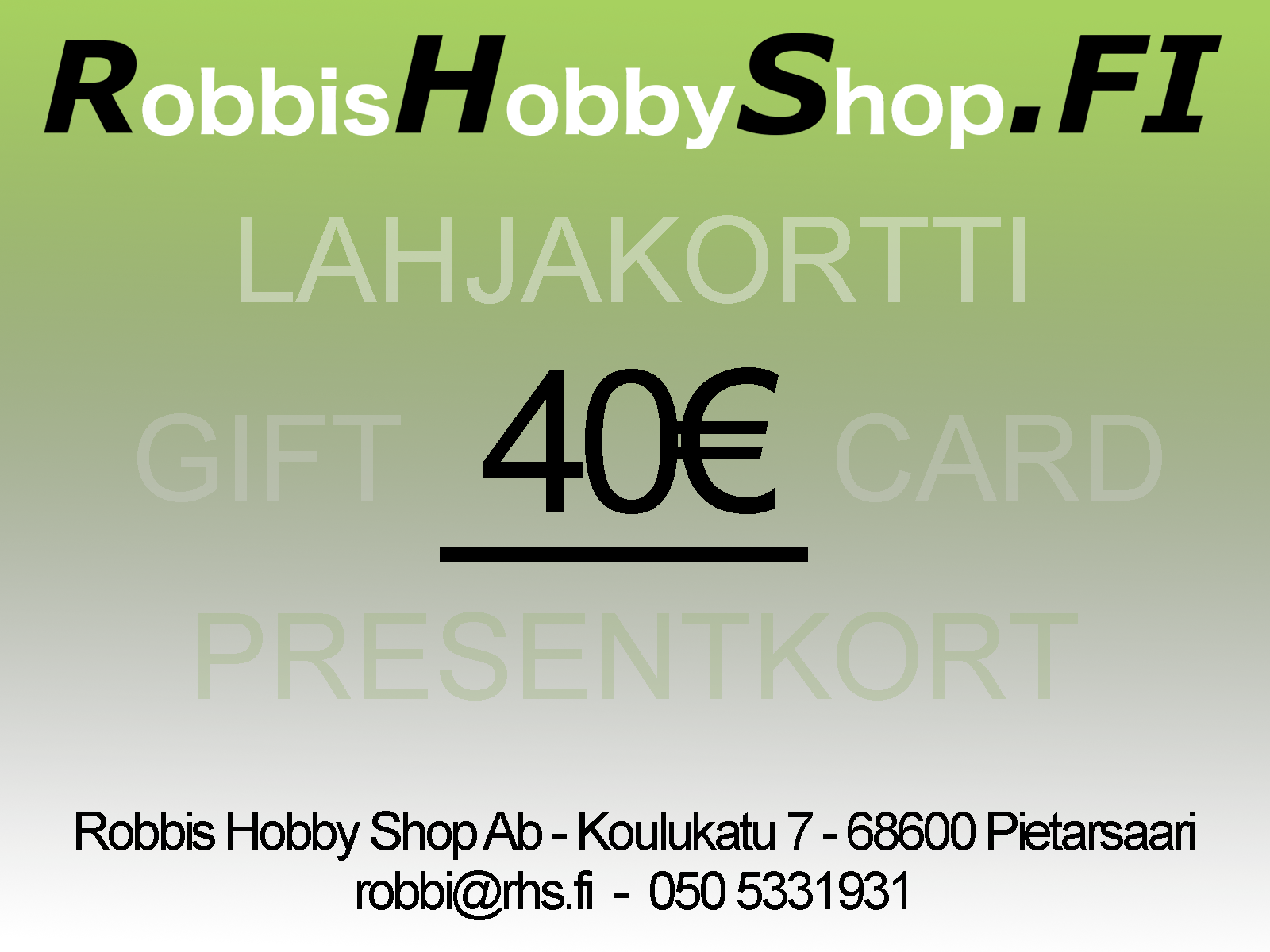 RHS Gift card 40 Euro