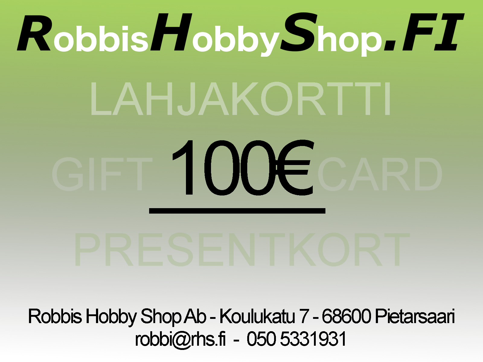 RHS Gift card 100 Euro