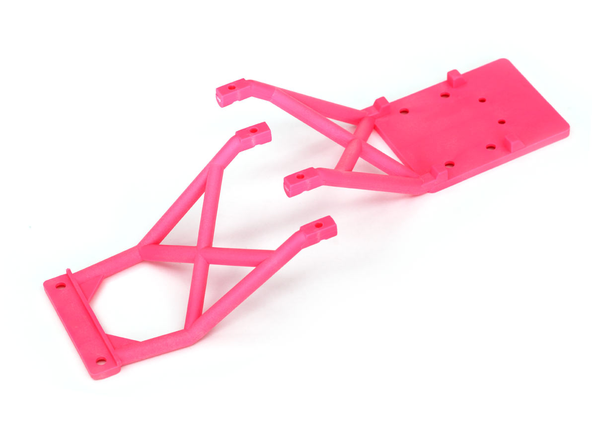 Traxxas 3623P Skid plates, front & rear (pink)