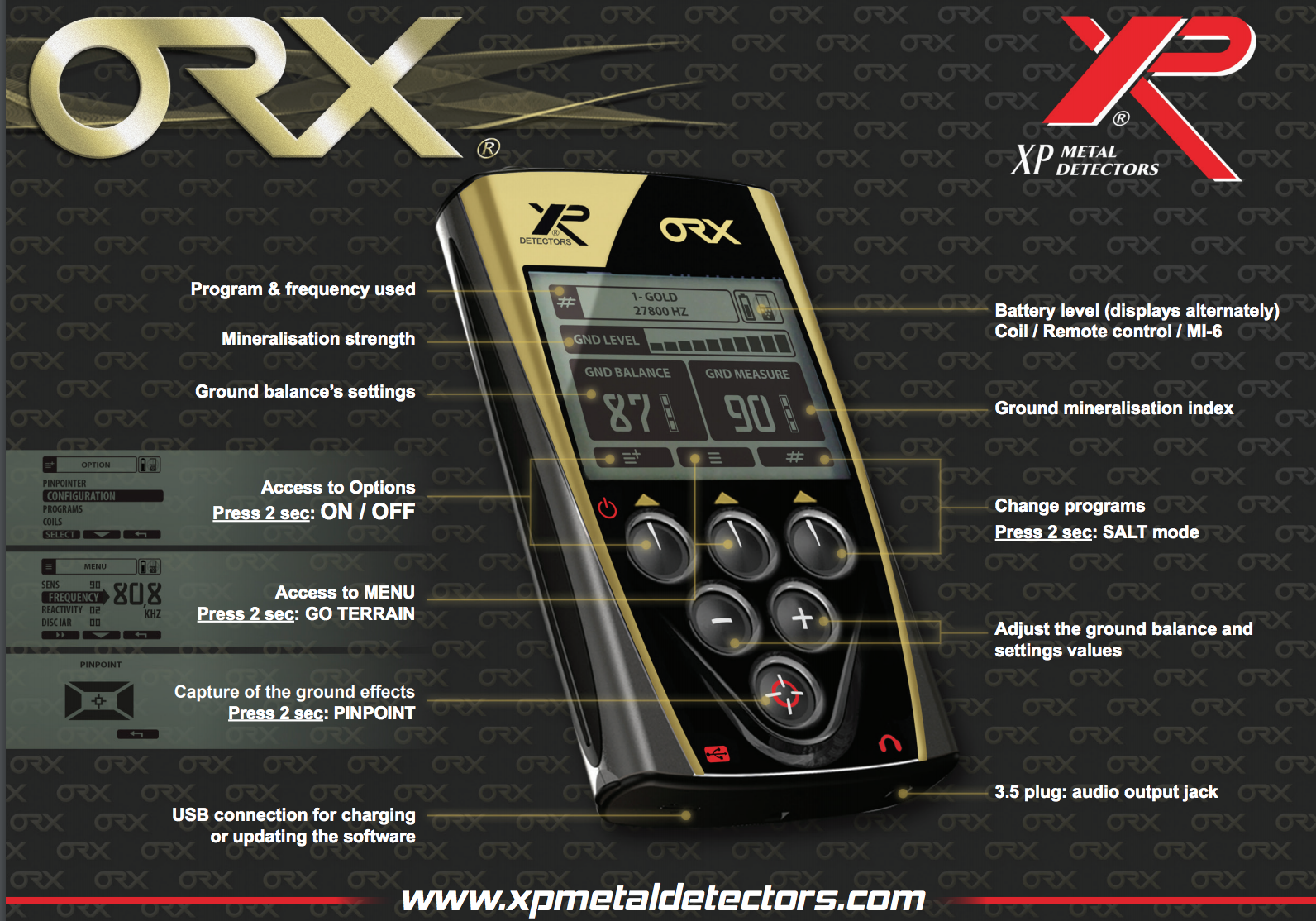 XP ORX Detector HF Elliptic coil 9,5x5" Wireless - 4