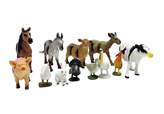 Small farm animals - 12 pcs