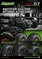 Louise L-T3287B Tires & Wheels ST-PIONEER 1/8 Truck (Beadlock) Black (2)