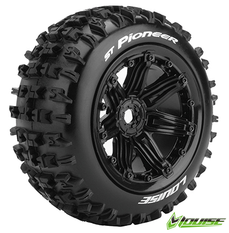 Louise L-T3287B Tires & Wheels ST-PIONEER 1/8 Truck (Beadlock) Black (2)