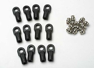 Traxxas 5347 Rod ends, Revo (large) with hollow balls (12)