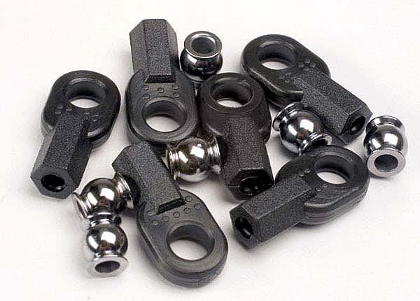 Traxxas 2742 Rod ends, long (6)/ hollow ball connectors (6)