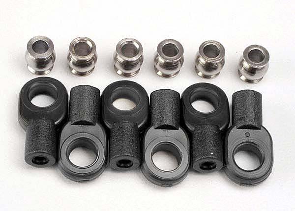 Traxxas 2742X Rod ends, short (6)/ hollow balls (6)