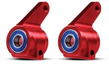 Traxxas 3636x Steering Blocks Aluminium Red (Pair)