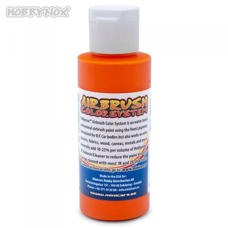 Hobbynox Airbrush Color Neon Flame Orange 60ml - 2