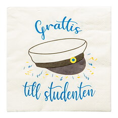Napkins "Grattis till studenten" 25 x 25cm 16-pack