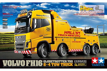 Tamiya 56362 1/14 Volvo FH16 8x4 Bärgningsbil Globetrotter 750