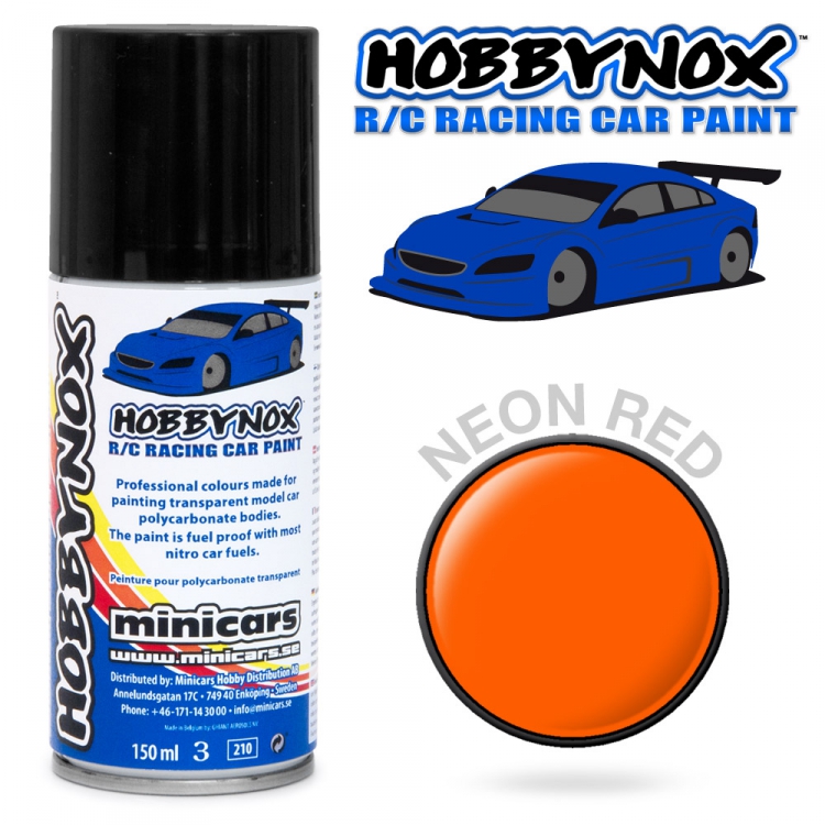 Hobbynox HN1403 Neon Red Spray Paint 150 ml