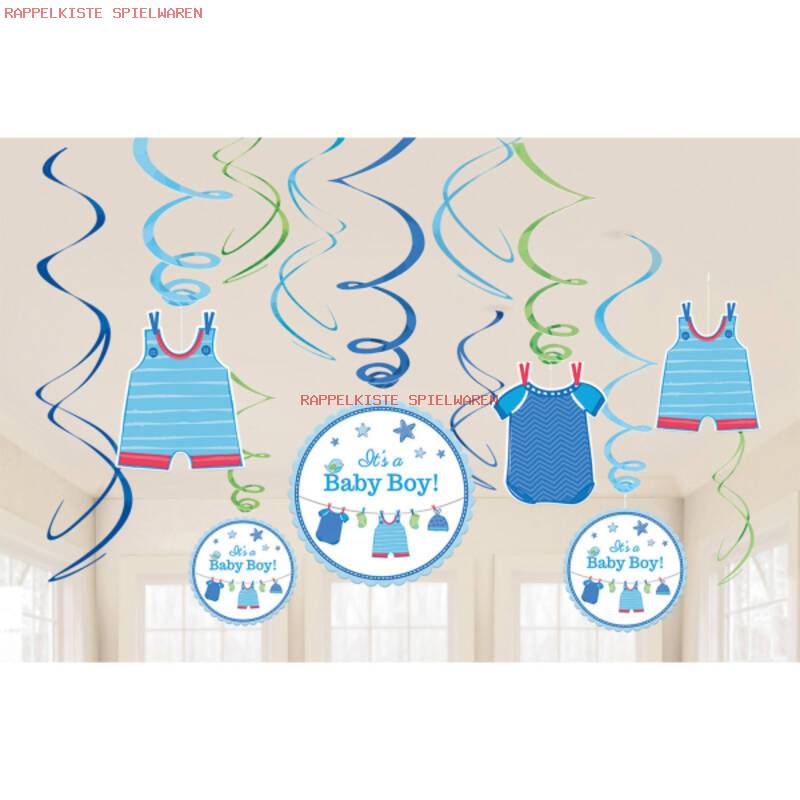Amscan Swirl Decorations Baby Boy
