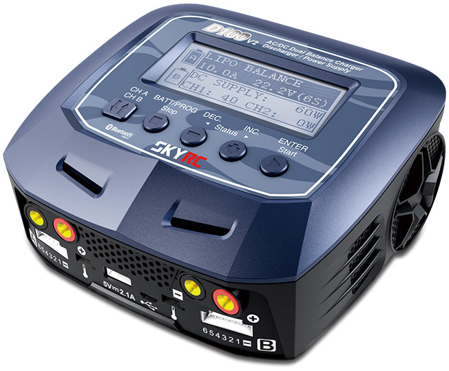 SkyRC D100 V2 Dual charger 2x100W 240VAC/12VDC