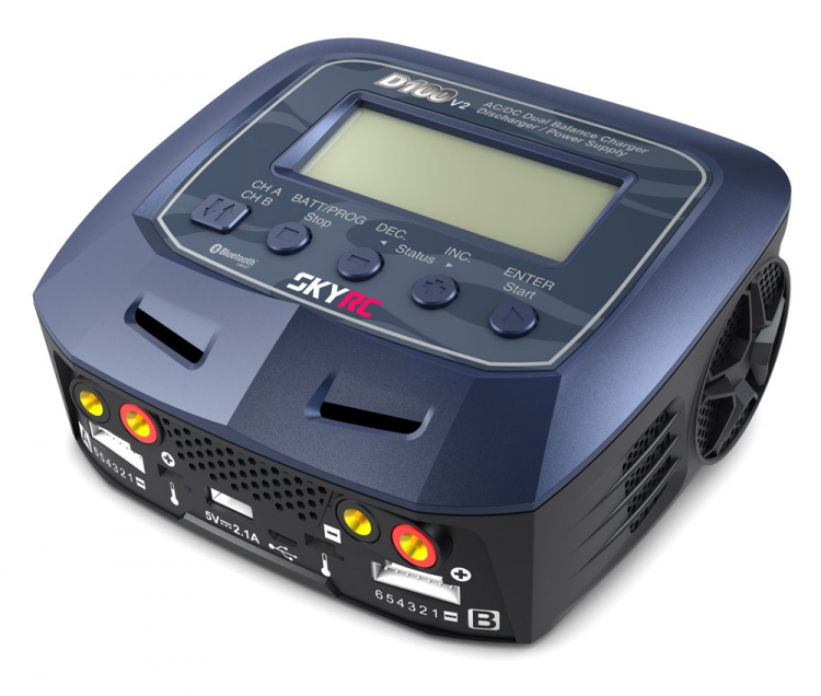 SkyRC D100 V2 Dual charger 2x100W 240VAC/12VDC - 7