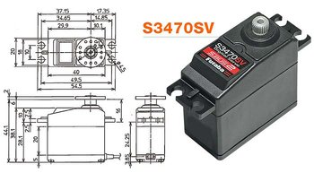 Futaba S3470SV HV/S.BUS/S.BUS2 servo 9.6kg 0.12s/7.4V