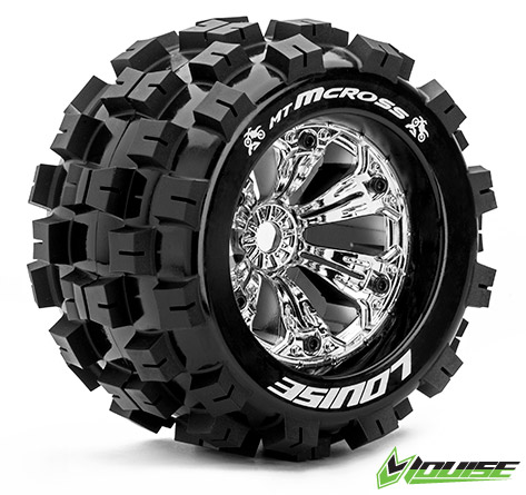 Louise L-T3276CH MT-MCROSS Truck Tires on 3.8" Wheels with +1/2" OFF-SET