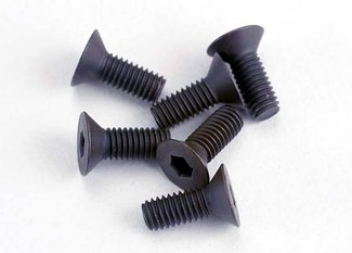 Traxxas 2550 Screws, 3x8mm countersunk machine (6) (hex drive)