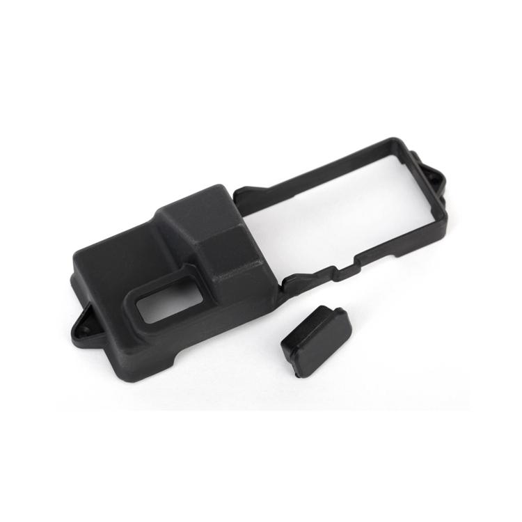 Traxxas 7524 Box, receiver/ ESC mount/ rubber plug/ adhesive foam tape (2)