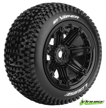 Louise L-T3289B Tires & Wheels ST-VIPER 1/8 Truck (Beadlock) Black (2)