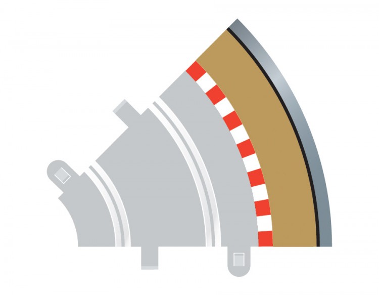 Scalextric C8240 Radius 1 Curve Outer Borders 45 degree x 4pcs