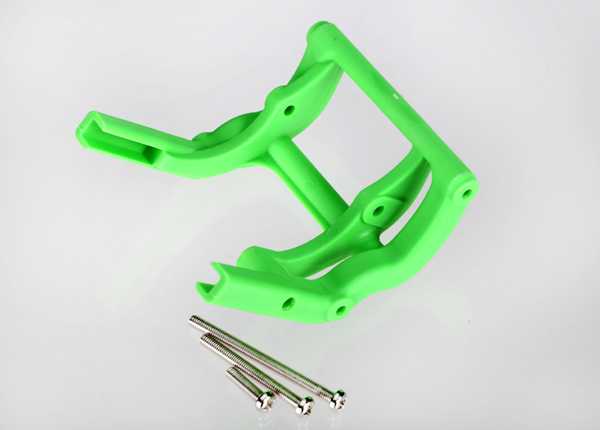 Traxxas 3677A  Wheelie bar mount (1) / hardware (green)