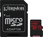Kingston 64 GB microSDHC minneskort UHS-I