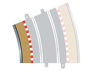 Scalextric C8281 Radius 3 Curve Inner Borders 22.5 degree x 4pcs