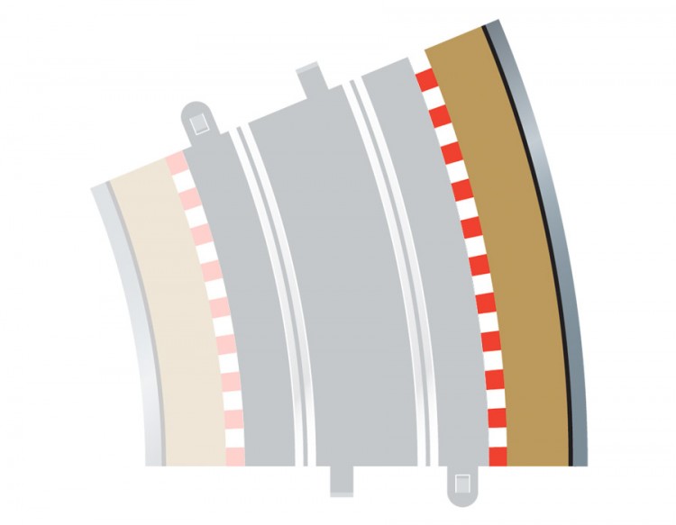Scalextric C8239 Radius 2 Curve Outer Borders 22.5 degree x 4pcs