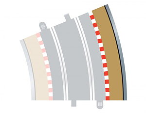 Scalextric C8239 Radius 2 Curve Outer Borders 22.5 degree x 4pcs