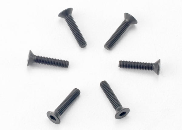 Traxxas 2526 Screws, 2.5x12mm countersunk machine (hex drive) (6)
