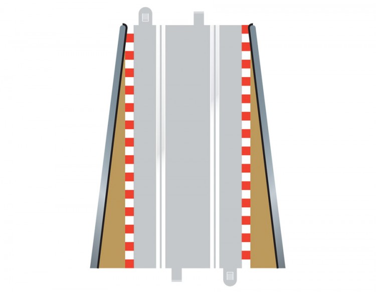 Scalextric C8233 Lead in / Lead out borders 2 pcs