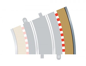 Scalextric C8224 Radius 3 Curve Outer Borders 22.5° x 4pcs