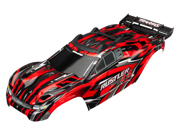 Traxxas 6718 Body Rustler 4x4 Red (Complete with Body Mounts)