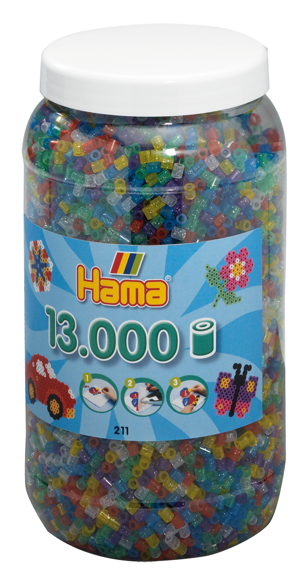 Hama 211-54 13000pcs Glitter mix color in tub