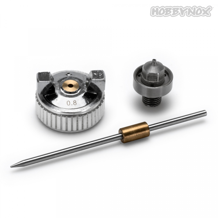 Hobbynox HN001-02B RUBY Needle & Nozzle Set 0.8mm