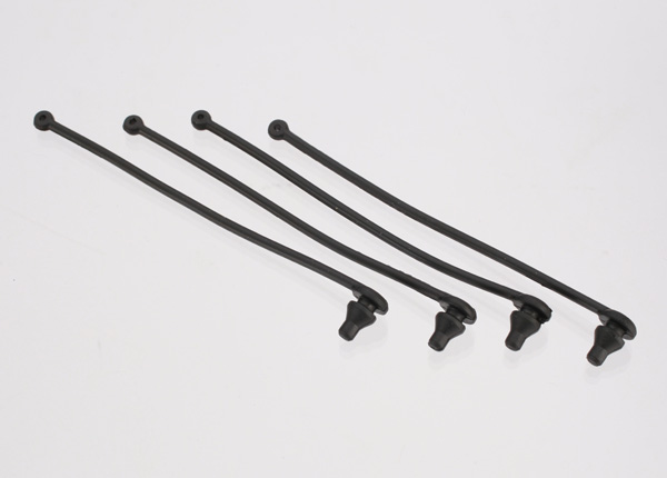 Traxxas 5750 Body clip retainer, black (4)