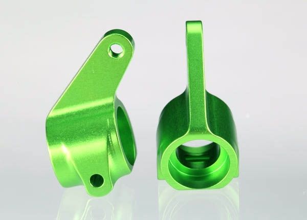 Traxxas 3636G Steering Blocks Aluminium Green (Pair)
