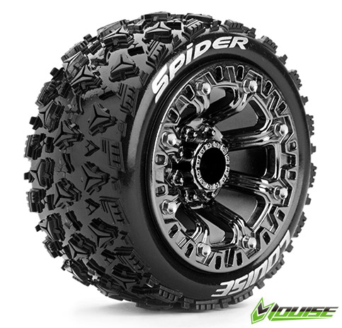 Louise L-T3200SBC Tire & Wheel ST-SPIDER 2,2" Black Chrome Soft (2)