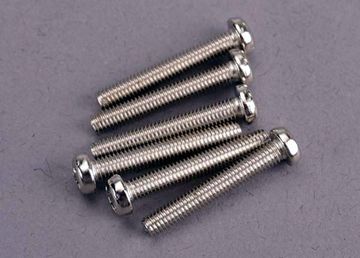 Traxxas 2566 Screws, 3x20mm roundhead machine (6)