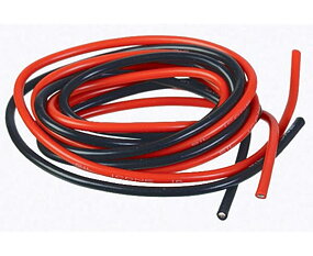 Siliconcable 2,9mm Red/black 1m