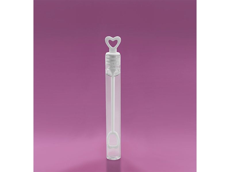 Soap bubble tube heart white 48 pcs