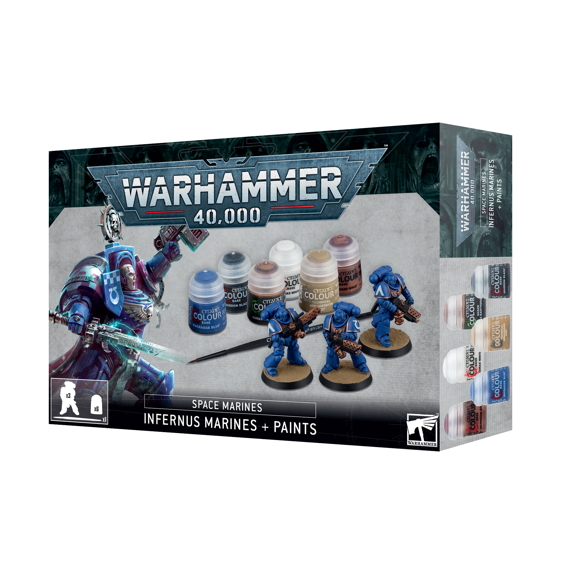 Warhammer 60-11 Space Marines: Infernus Marines + Paints Set 10:th edition