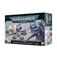 Warhammer 60-13 Tyranids: Termagants and Ripper Swarm + Paints Set